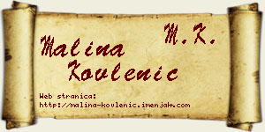Malina Kovlenić vizit kartica